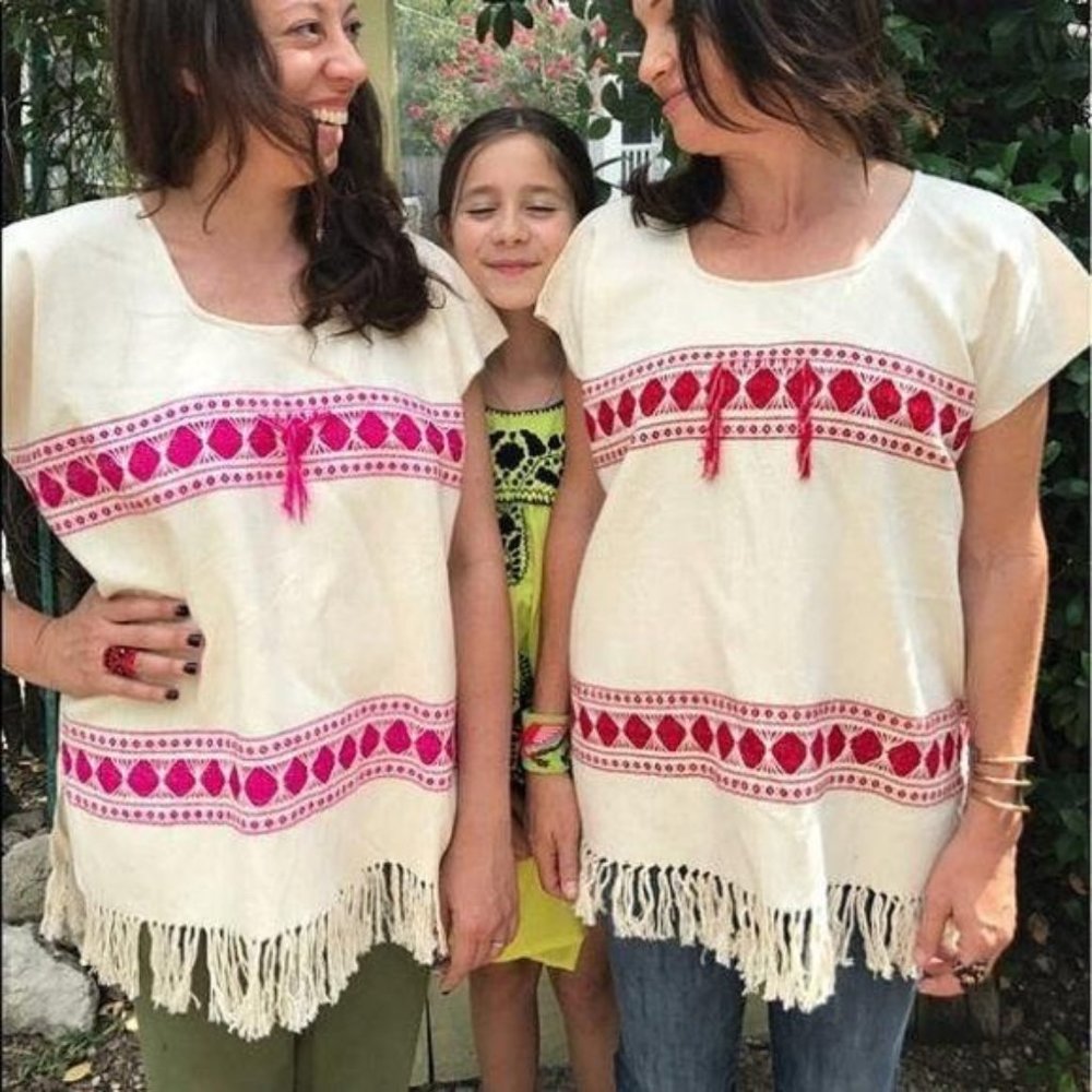 Mexican Tassel Fringe Tunic Tie Embroidered Cover